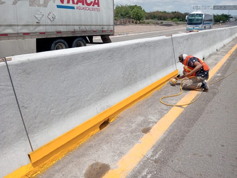 Señalizacion en faja separadora (barrera triblock)80